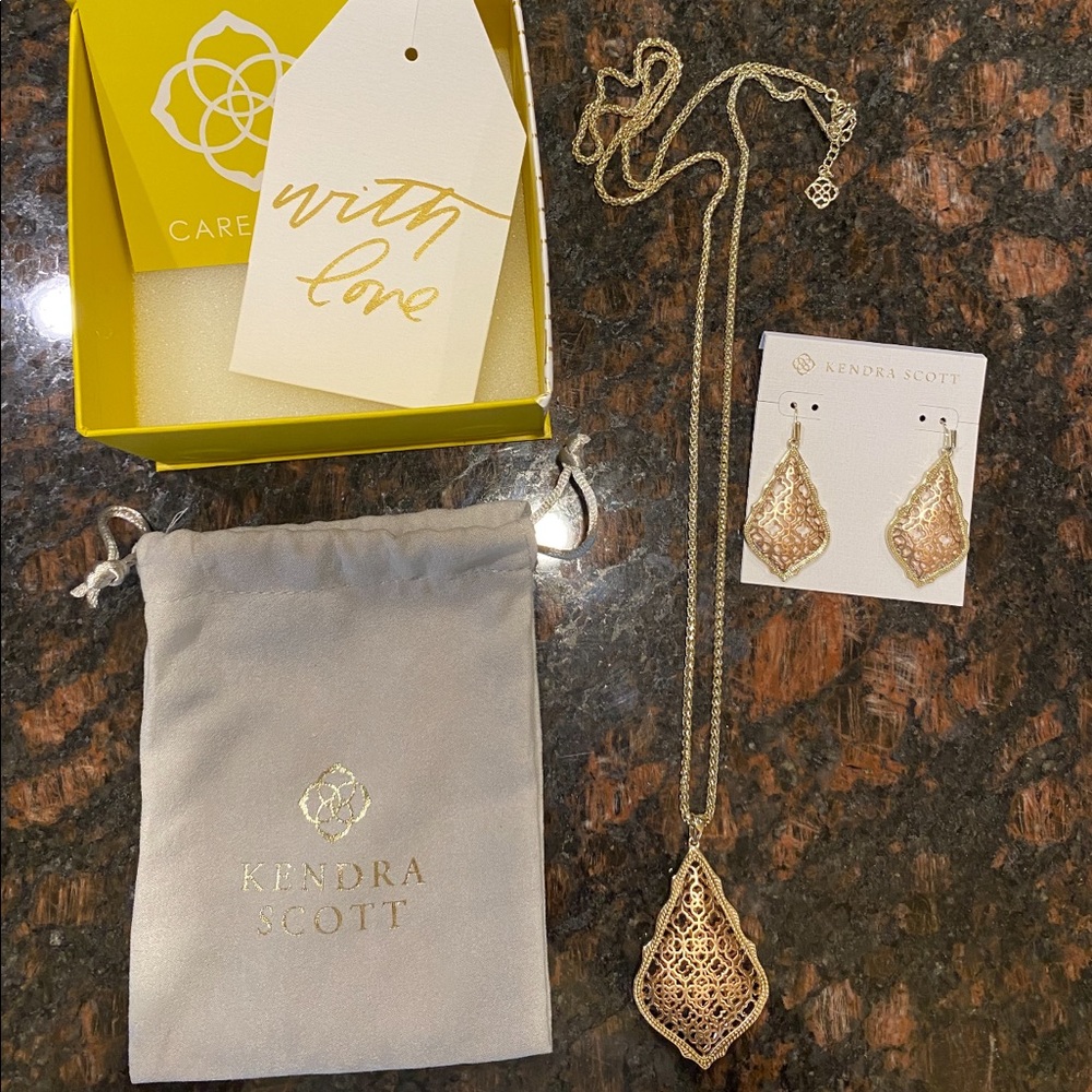 Necklace and earrings